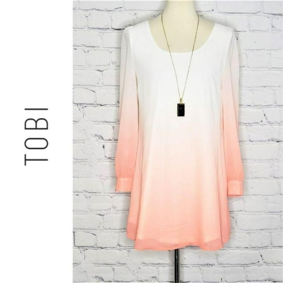 Tobi Dresses & Skirts - TOBI Dreamsicle Ombre Long Sleeve Mini Dress, S